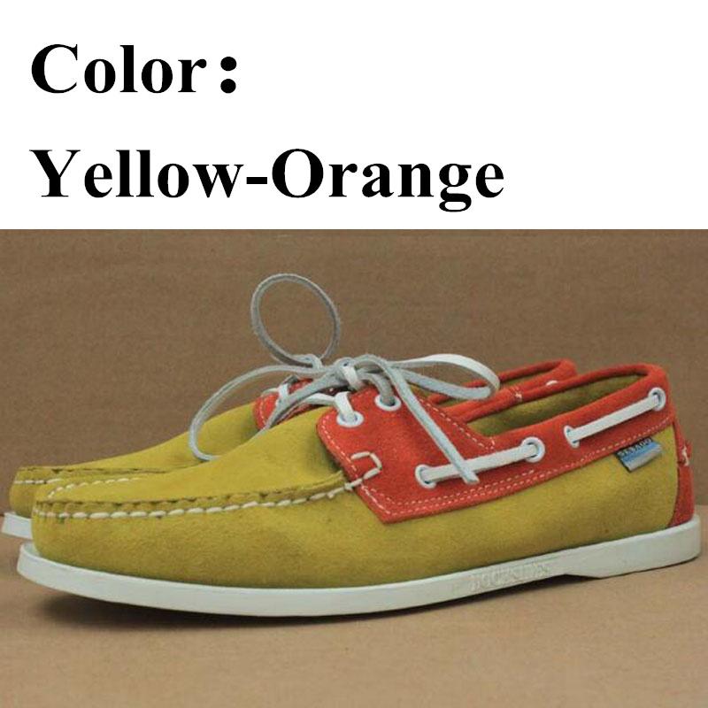 Men Genuine Nubuck Leather Docksides Classic Boat Shoes,Men Designer Sneakers For Hommme Femme Plus Size Loafers Y071