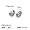 18K Gold Plated Greek Key Hoop Earrings-Tarnish-Free Hypoallergenic Meander Pattern Ear Studs for Girls Stainless Steel
