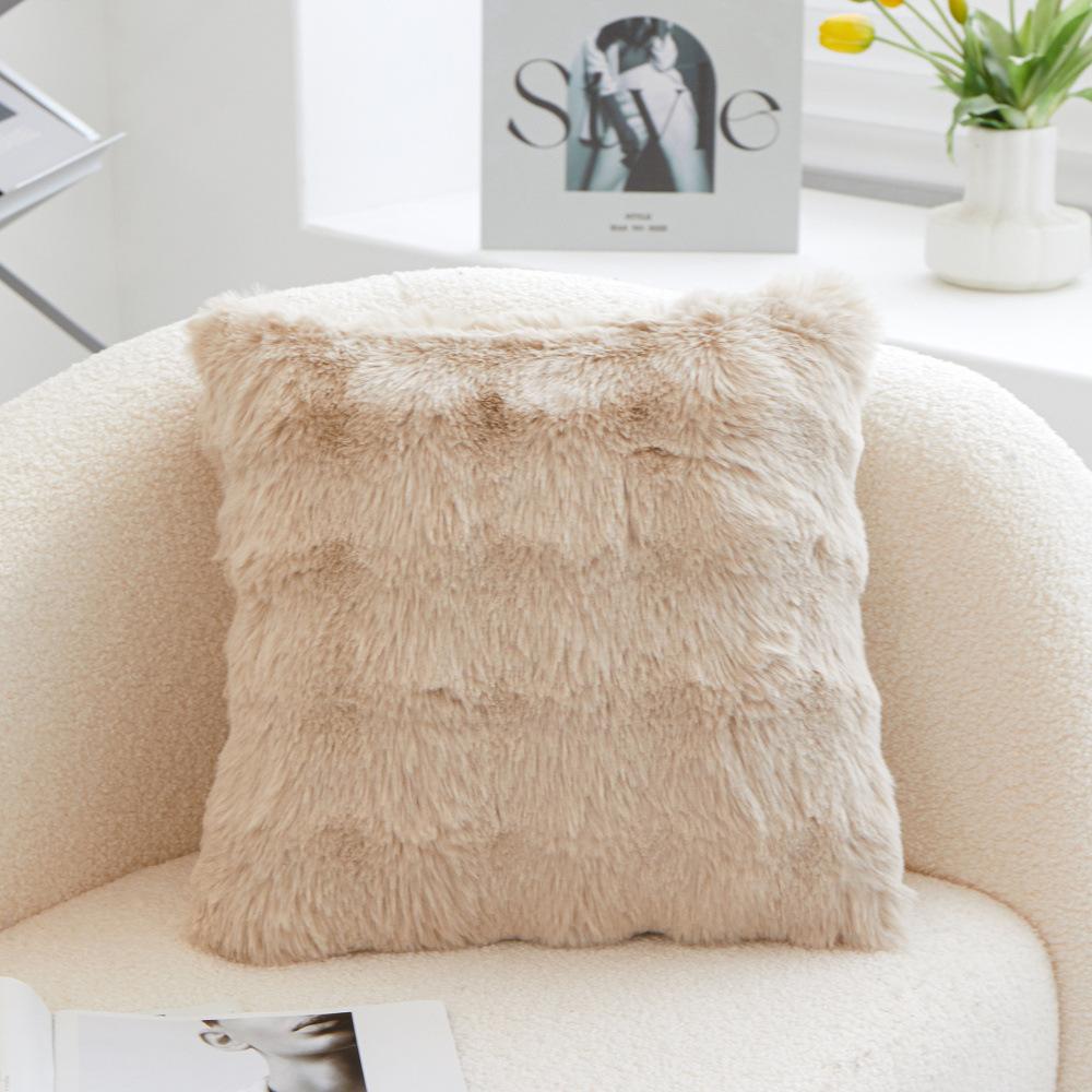 Business Gifts Souvenir PV Bubble Velvet Bedside Soft Bag Backrest Plush Square Cushion Leather Pillow