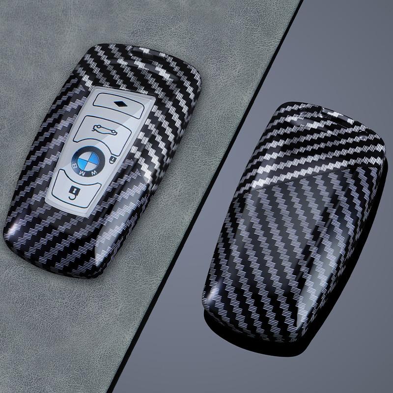 Carbon Fiber Car Key Case For BMW 1 2 3 4 5 6 7 Series X1 X3 X4 X5 X6 F36 F25 F26 F30F34 F10 F07 F20 Z10 G30 F15 F16 Accessories