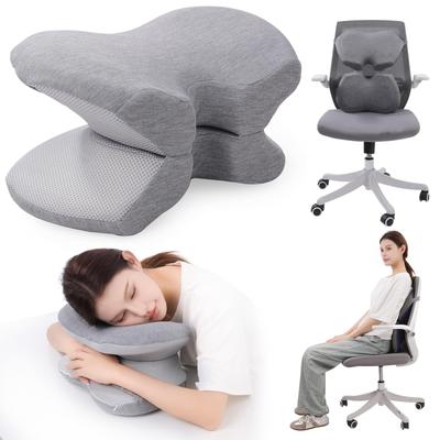 Dobry Sen Dobry Oddech Poduszka do Drzemki Power Nap, Idealna na Poduszki do Drzemki, Spanie na Brzuchu, Biuro, Drzemka, Poduszka na Biurko, Poduszka, Poduszka do Drzemki Biurko (Szary)