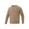 Solid Color Logo Crew Neck Long Sleeve Sweatshirt for Men