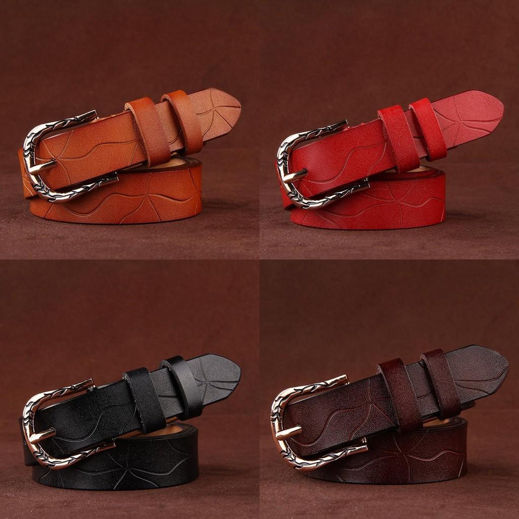 Pure Leather Female Belt With Simple Pin Closure For Work And Casual Outfits