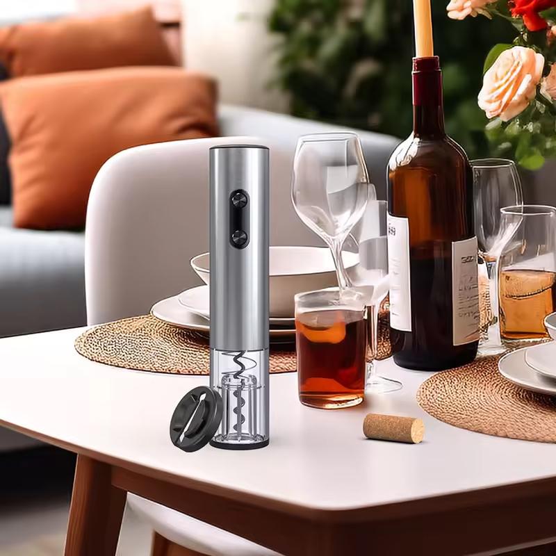 1/4 pcs Electric Wine Bottle Opener Automatic Red Wine Corkscrew Wine Opener Wine Tools Kitchen Products Performance Plastic 5