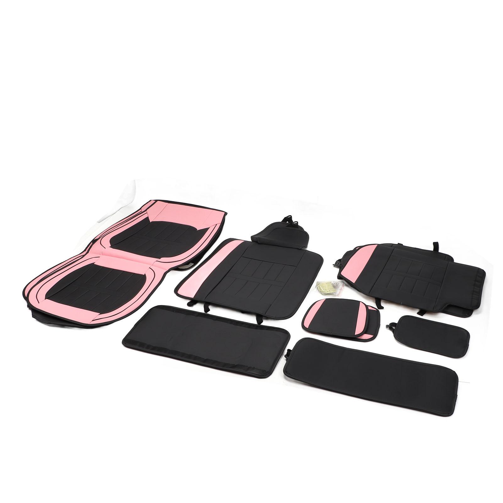 

Car Seat Cover Full Wrapping Leather Enhanced Comfort Breathable Car Seat Protector Cover for Most Vehicle