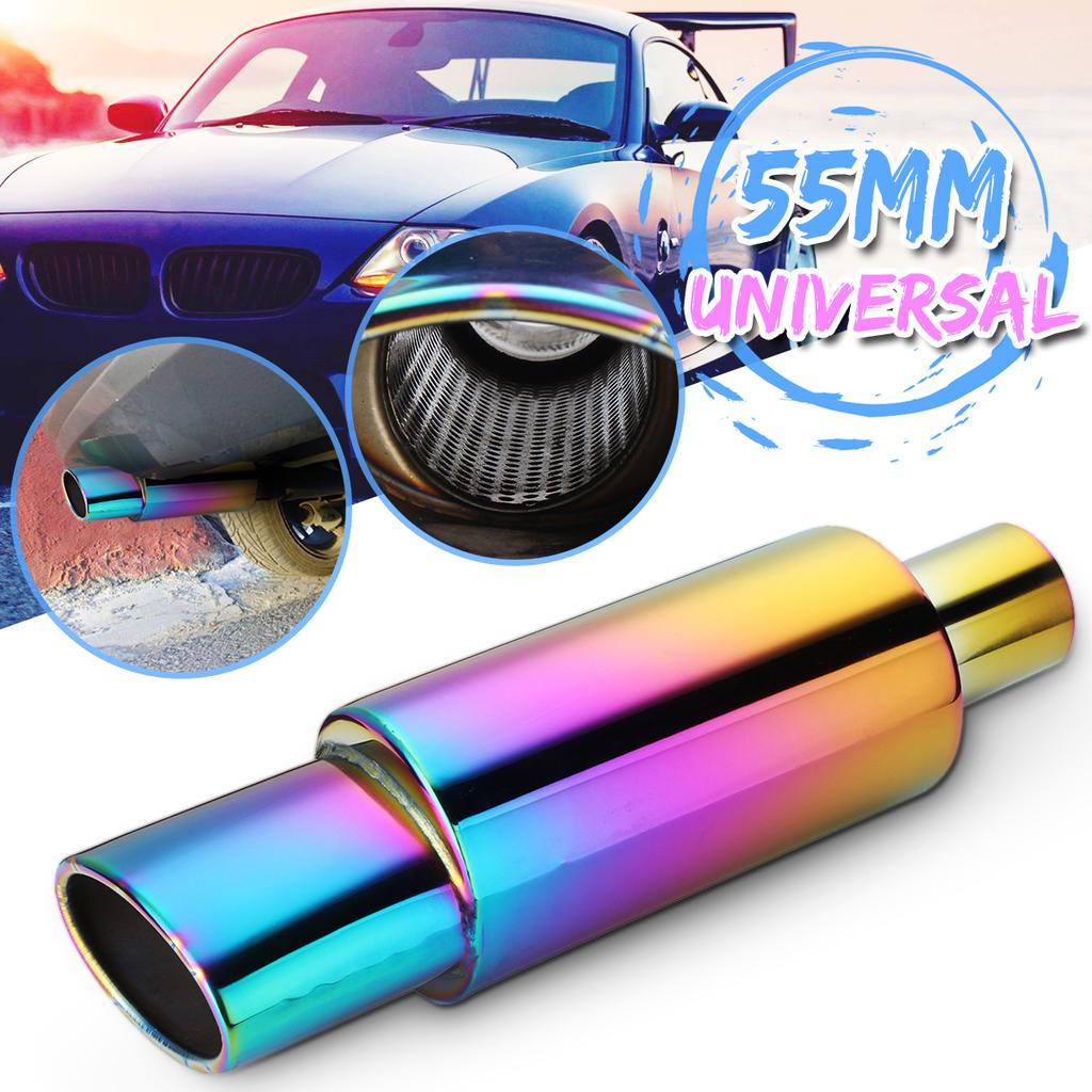 Buy Universal 55mm Stainless Steel Exhaust Pipe Racing Muffler Tip Car