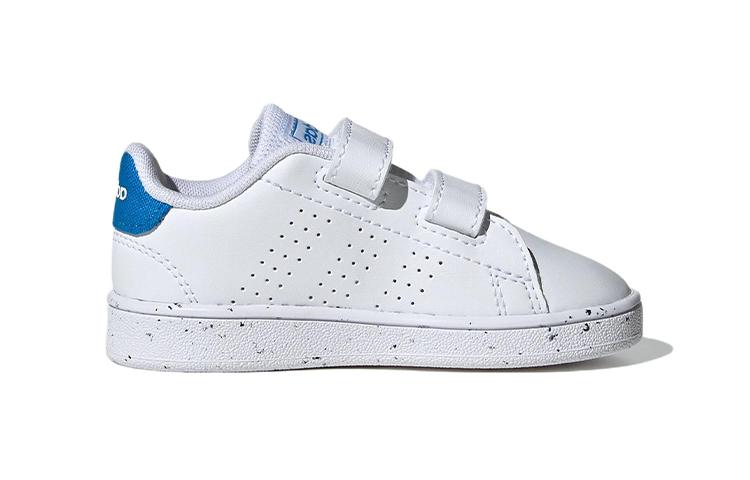 Adidas Neo ADVANTAGE Advancourt Anti Slip Wear Resistant Low Top Skateboard Shoes White Blue Infant And Toddler GW6498