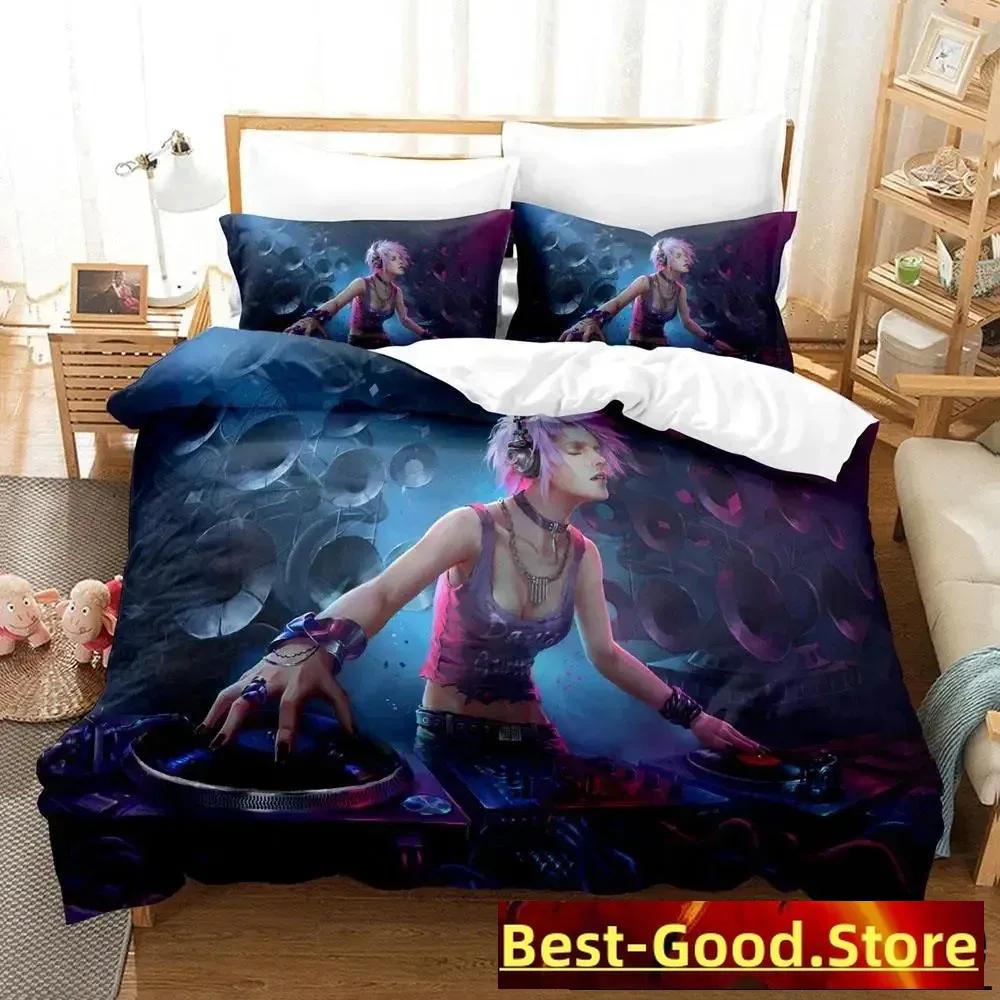 Set Biancheria da Letto 3D Musica DJ Rock Singolo Gemello Matrimoniale Queen King Size Set Letto Adulto Bambino Camera da Letto Set Copripiumino Anime parure de lit Letto