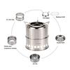 Lixada Stainless Steel Wood Stove Camping Alcohol Stove Outdoor Burner Outdoor Cooking Picnic BBQ Camping Traveling
