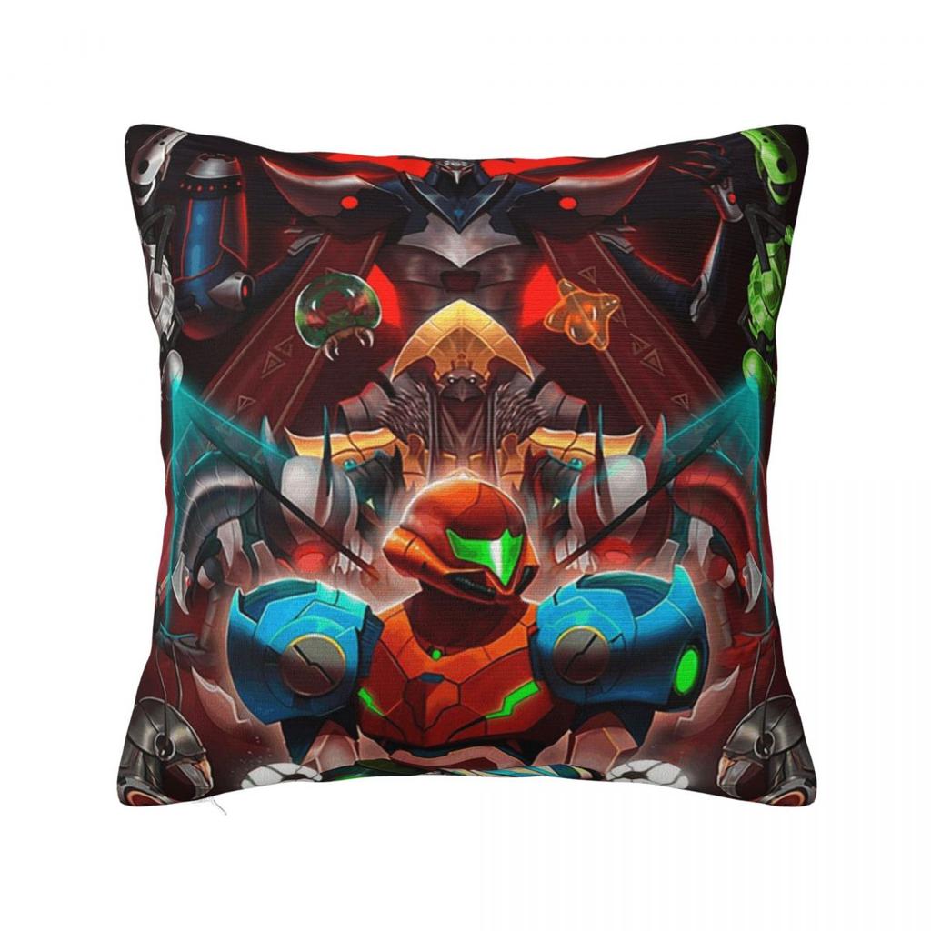 Metroid Dread Metroid Samus Aran Square Pillowcase Pillow Cover Cushion Zip Decorative Comfort Throw Pillow for Home Sofa