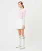AVEN Button Point Round Neck Knit Pink