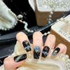 Y03 Versatile Short Black Whitening Handmade Wearable Nails
