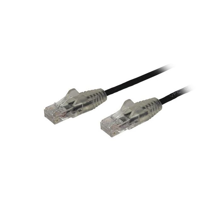 StarTech Câble réseau Ethernet RJ45 Cat6 de 1 m - Noir (Cable - Black Slim CAT6 Patch Cord 1m) - N6PAT100CMBKS