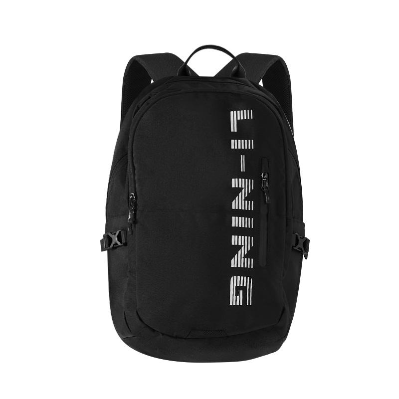 Li-Ning Lightweight Large Capacity Sports Backpack Unisex Backpacks Black LNXY187-1 Black,Regular Edition