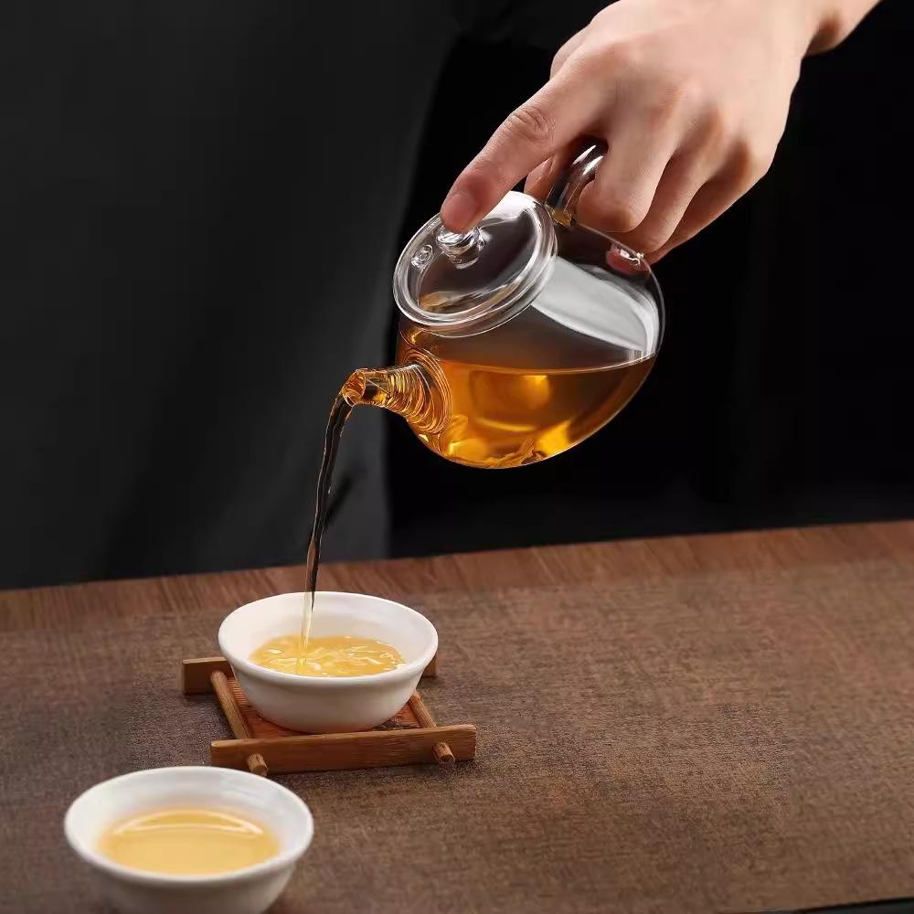 Heat Resistant Glass Mini Teapot Transparent Tea Maker Glass Teaware Accessories New Small Teapot with Filter Household Tea Pot