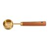 8-Piece Stainless Steel Measuring Cup & Spoon Set with Titanium Gold & Wooden Handles