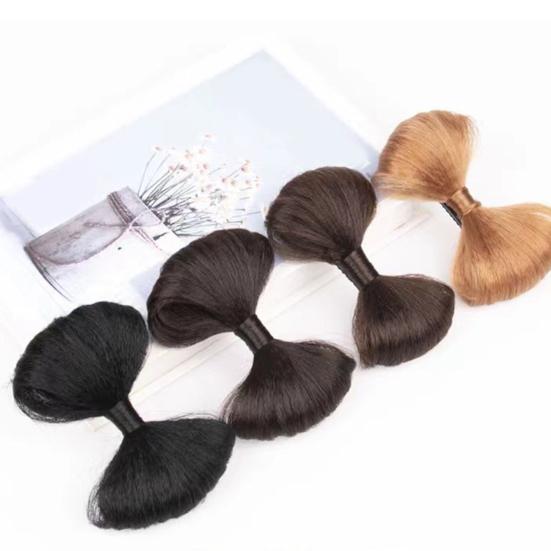 Bow Wig Realistic No Perming Dyeing Han Clothing Hair Styling Fluffy Soft Ancient Style Bow Updo Hair
