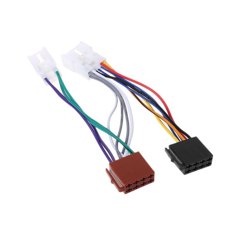 ISO Car Radio Wiring Harness Adapter Plug Cable For TOYOTA Lexus MR2 Land Cruiser RAV4 Solara Yaris H8WE Radio Accessories 4