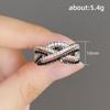 Huitan Personality Black/White Cubic Zirconia Woman Rings for Wedding Unique Design Cool Girls Finger-ring Party Zircon Gift