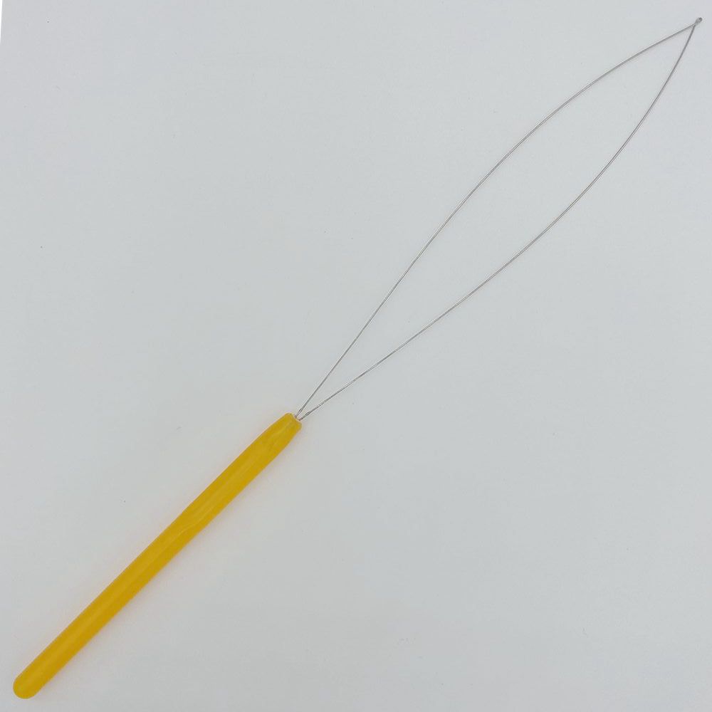 40 Pcs Plastic Handle Loop Pulling Needle Micro Ring Hair Extension Threader