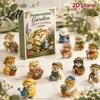 Holiday Gift Box Dog Advent Calendars 2026 Cute 24 Days Christmas Countdown Calendar 2D Acrylic Collectible Figures for Lovers Kids Adults
