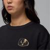 Jordan Brooklyn Fleece Fleece Knit Crewneck Sports Long Sleeve Sweatshirt Women Sweatshirt Black Sail HJ0206-010