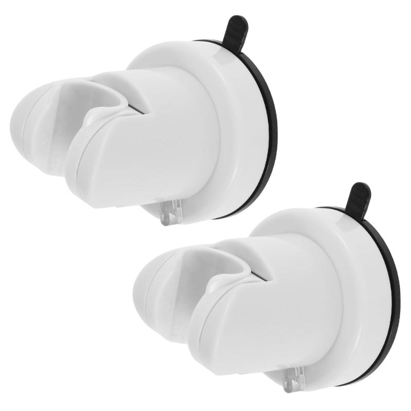 Suction Cup Shower Head Holders Strong Adhesive Wall Mount Adjustable Angle Shower Brackets Quick Fixing for Bathroom белый