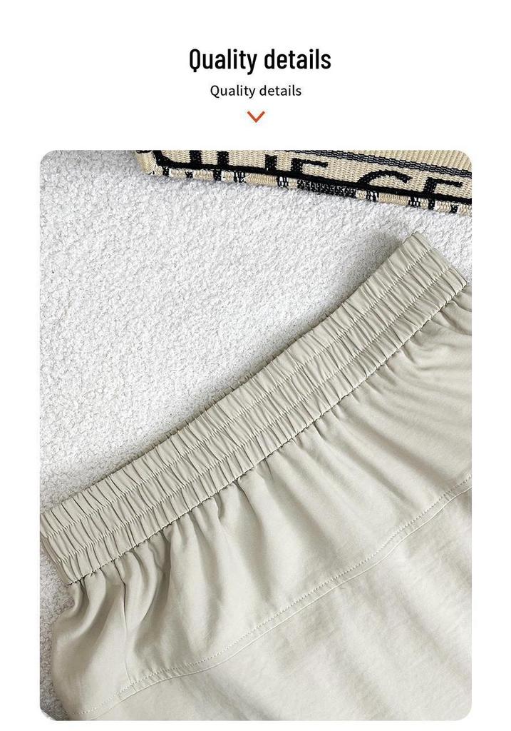 Milan Women's High Waist Wide Leg Cropped Pants - Wrinkled Pleated Skirt Style, Breathable and Loose Fit for Summer.