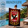 Ahly Football club Printed Microfiber Beach Towel, Soft And Absorbent, Quick-Dry, Ideal for Summer Travel, Beach Essential, Swimming Pool