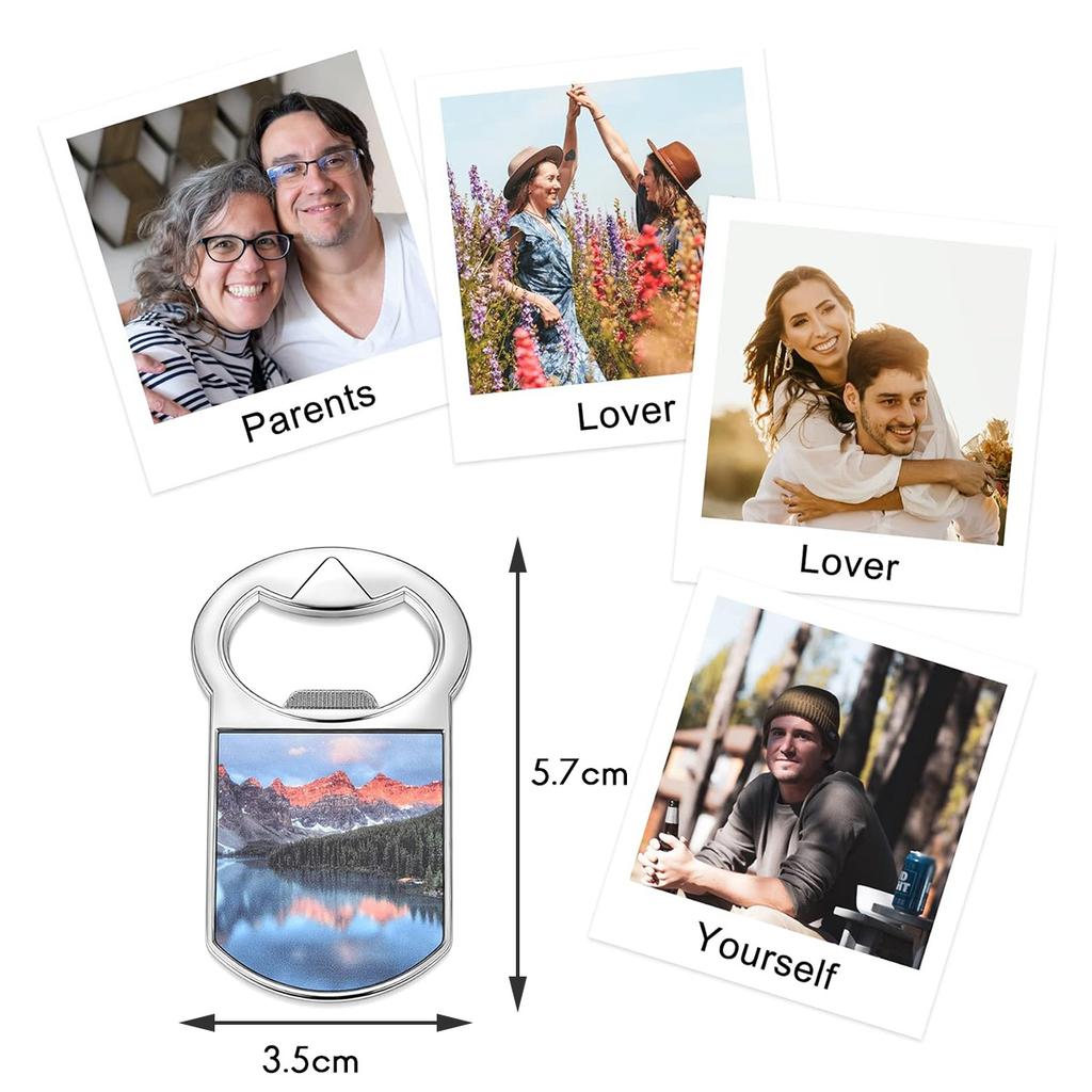 Thermal Transfer Beer Bottle Opener Refrigerator Magnet For Party Favors Wedding 5Pcs