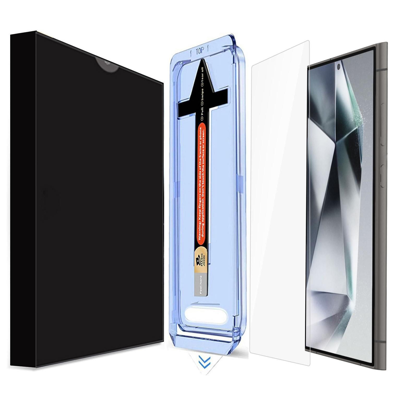 

For Samsung Galaxy S25 Ultra Tempered Glass HD Clear Screen Protector with Automatic Dust Removal Tool Type A