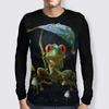 3D Printed Funny Tree Frog T Shirt For Men Animal Pattern Tees Spring Autumn Casual Long Sleeve Round Neck Tops Loose T-Shirts