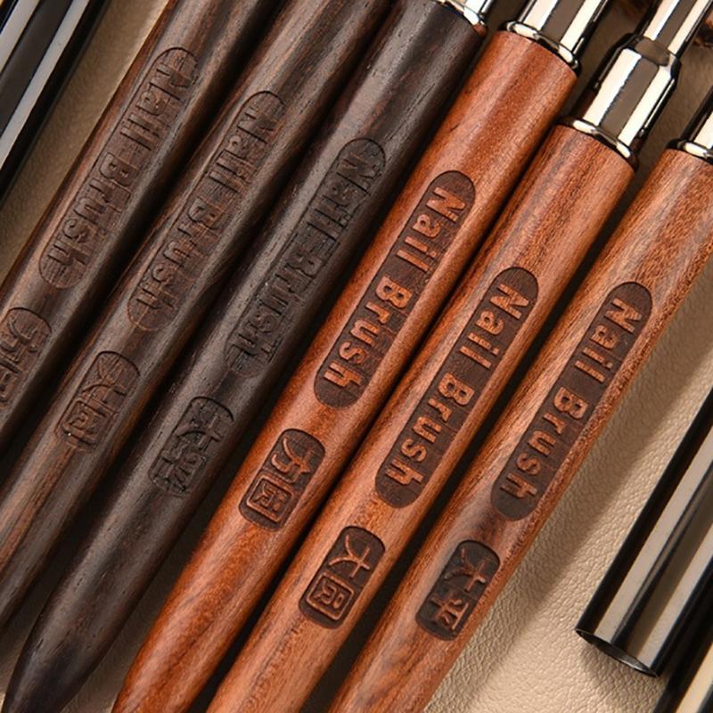 Nail Brush Sandalwood Handle Nail Brush For Acrylic Application And Acrylic Power Professional