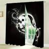 JIT 2pcs Dragon Yin Yang Printed Curtains   Blackout Rod Pocket Window Drapes   Home Decor   Living Room Bedroom Decor