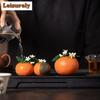 Color-changing Orange Flower Tea Pet Antique Fish Tank Landscaping Tea Figurine Play Toys Tea Statue Ornaments Craftsmanship