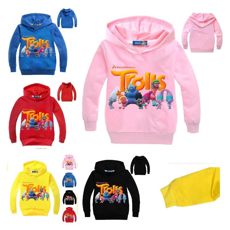Moletom com Capuz Articulado Poppy do Filme Trolls da Dreamworks Para Crianças Roupas de Algodão Macias e Estilosas