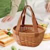 Imitation Wicker Shopping Basket Market Portable Open Top Hand Woven for Picnic Camping