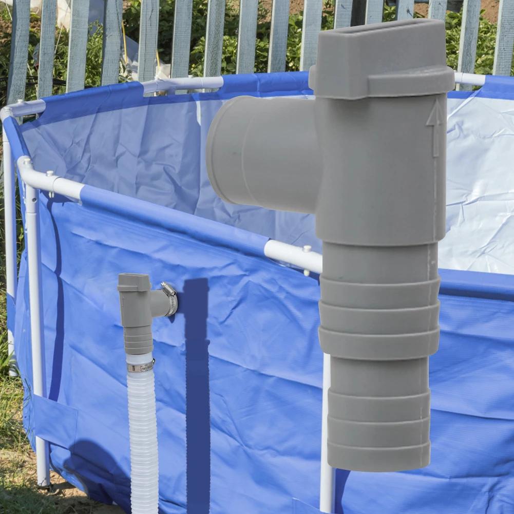 1-2Set PVC Ground Pool Filter Pump Adapter Durable Pool On/Off Plunger Valve Leak Proof Sealed Replacement For 32mm Pipe Hoses
