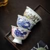 Blue And White Teacup Kung Fu Tea Set Ceramic Master Cup Single Cup Household Couple Cup Small Tea Cup Tea Cup Gift Box