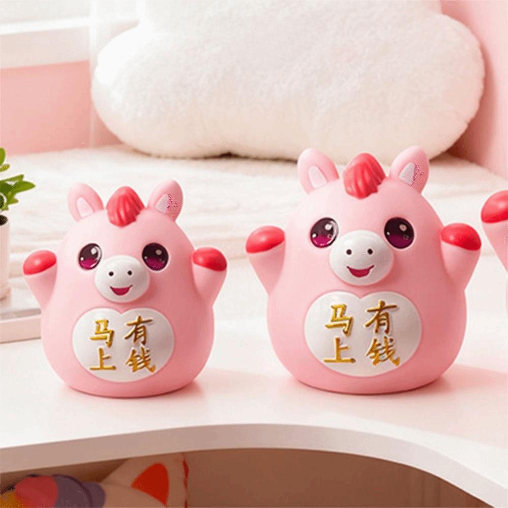 Anti-Fall Piggy Bank Cartoon Decorative Ornament Home Decoration Money Box  Living Room