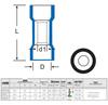 KT KST Purple Copper Fully Insulated Cold Crimp Terminal: PVT1.25/2/5.5 Short Type Intermediate Joint