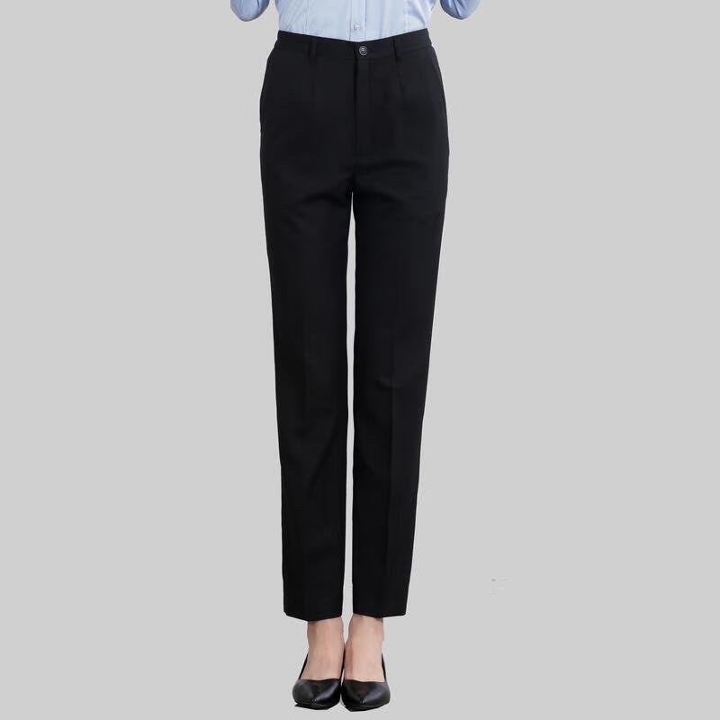 Women's Slim-Fit Thickened Straight-Leg Suit Pants