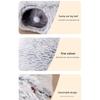 Soft Plush Foldable Cats Bed Tunnel with Space Saving Providing Warmth and Entertainment for Cats Indoor or Outdoors