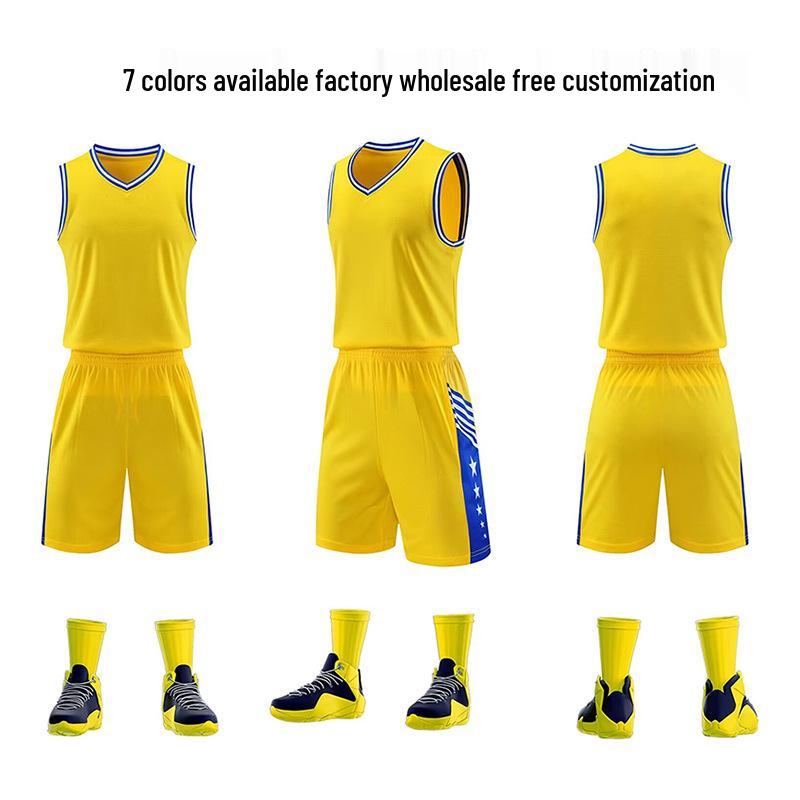 

Men s Sleeveless Basketball Jersey Set - Summer Sports Training Team Uniform 2XS море синього кольору