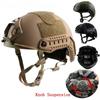 Fast Tactical Helmet Adjustable knob Thicken ABS Outdoor Air Gun Shooting CS Protective Equipment Suitable Head Size 55-60cm
