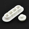 6Pcs/Set Universal Toilet Seat Buffers Pack EVA White Stop Bumper Shock Absorption Round Long Rubber Pad Toilet Cover Cushion