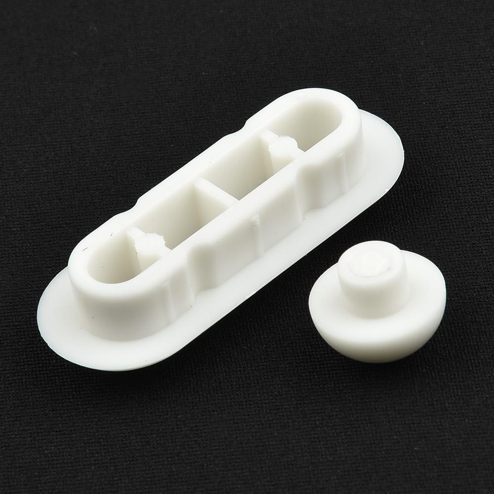 6Pcs/Set Universal Toilet Seat Buffers Pack EVA White Stop Bumper Shock Absorption Round Long Rubber Pad Toilet Cover Cushion