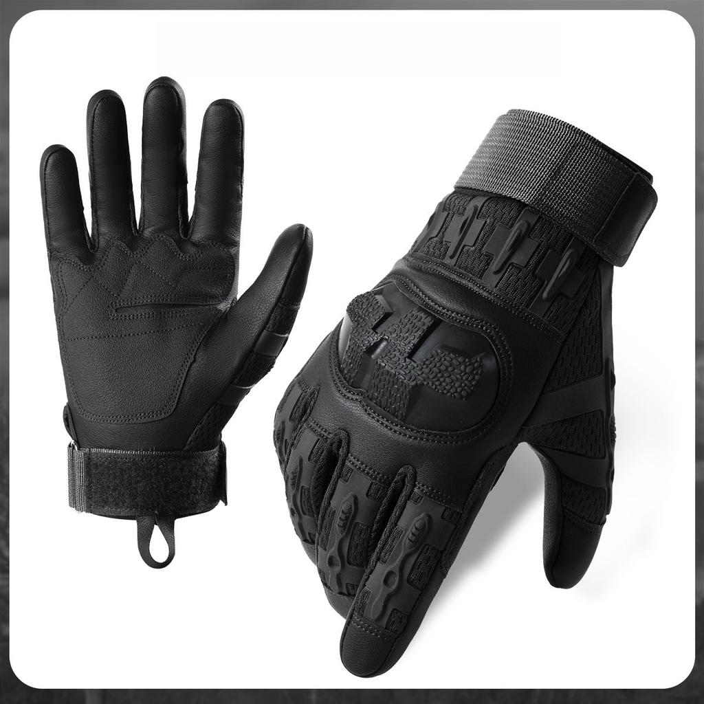 Full finger tactical gloves for men's touch screen protection anti slip wear-resistant outdoor cycling sports tactical gloves