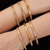 European Classic Zirconia Women's Bracelet: Stainless Steel Design with Rhinestones