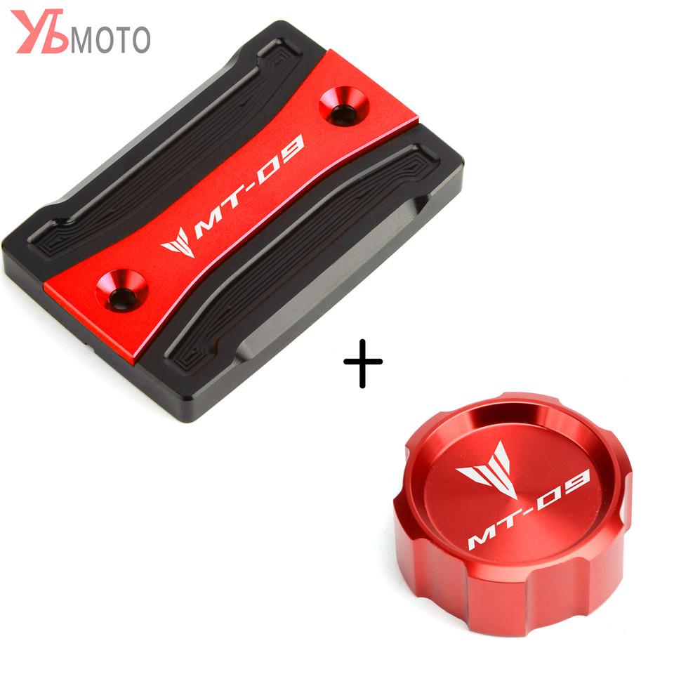 For Yamaha MT-09 MT 09 Mt09 FZ09 2014- (not for ) Motorcycle Parts Front and Rear Brake Fluid Tank Cap Reservoir